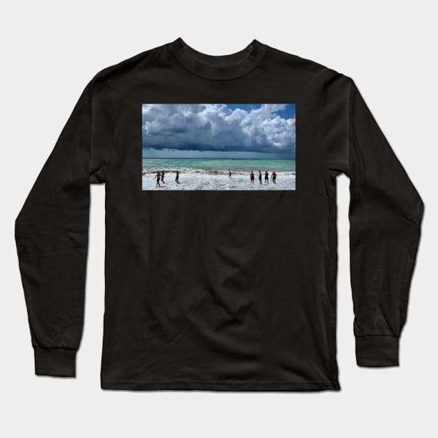 The sea of young people Long Sleeve T-Shirt by ovidiuboc